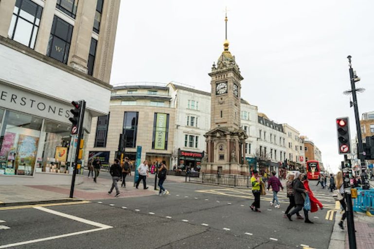 A Day in Brighton - 7 Things to Do on a Brighton Day Trip 5 Street view of clock tower in Brighton, England
